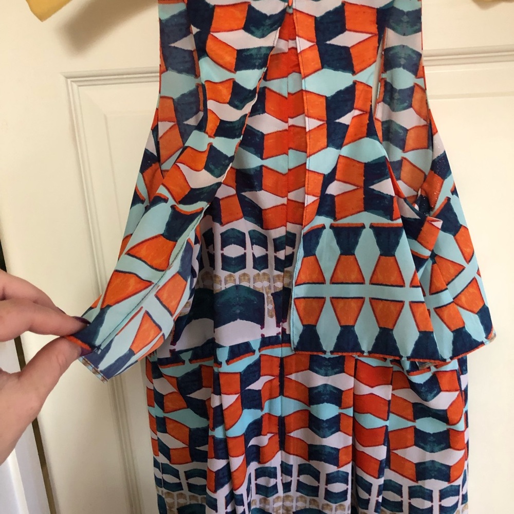 Jessica Simpson Geometric Print Color Block Dress - image 6